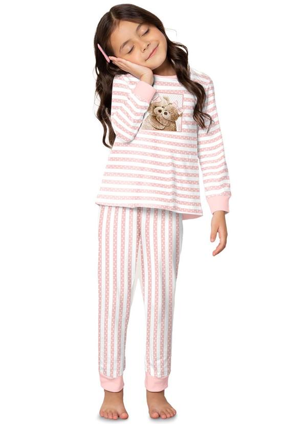Milon - Pijama Infantil Menina Estampa Rosa