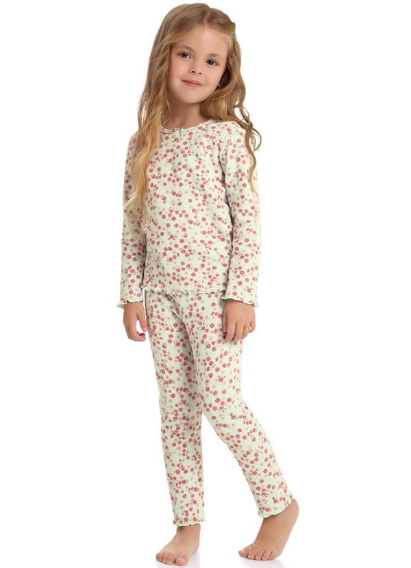 Milon - Pijama Infantil Menina Estampa Verde