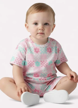 Kyly - Pijama Infantil Menina Estampado Rosa - KYLY