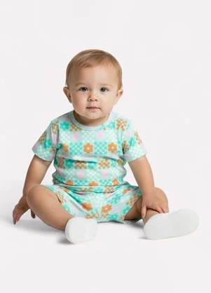 Kyly - Pijama Infantil Menina Estampado Verde - KYLY