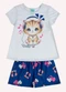 Kyly - Pijama Infantil Menina Gatinho Rosa - variação: Branco