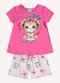 Kyly - Pijama Infantil Menina Gatinho Rosa - variação: Rosa