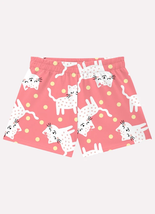 Kyly - Pijama Infantil Menina Gatinhos Amarelo
