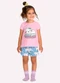 Kyly - Pijama Infantil Menina Gatinhos Amarelo - variação: Rosa