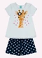 Kyly - Pijama Infantil Menina Girafa Off White - variação: Branco