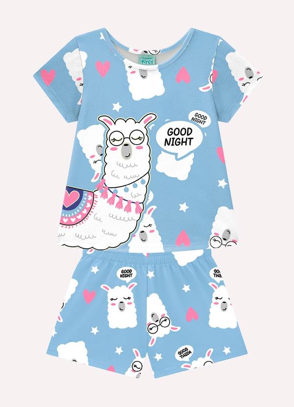 Kyly - Pijama Infantil Menina Lhama Azul 2