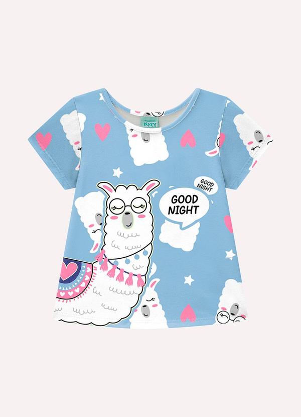 Kyly - Pijama Infantil Menina Lhama Azul 3