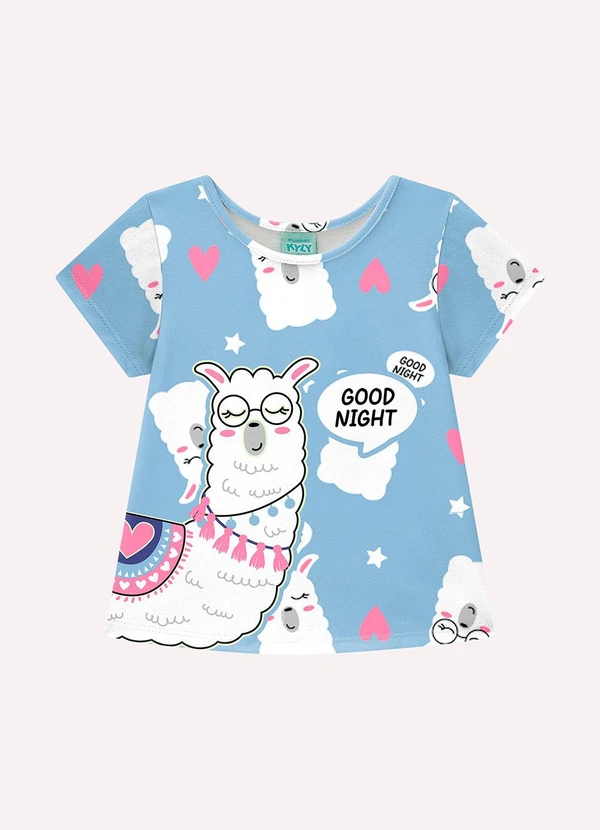 Kyly - Pijama Infantil Menina Lhama Azul 3