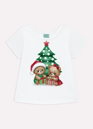 Kyly - Pijama Infantil Menina Natal Branco - KYLY