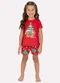 Kyly - Pijama Infantil Menina Natal Branco - variação: Vermelho