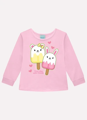 Kyly - Pijama Infantil Menina Picolés Rosa - KYLY
