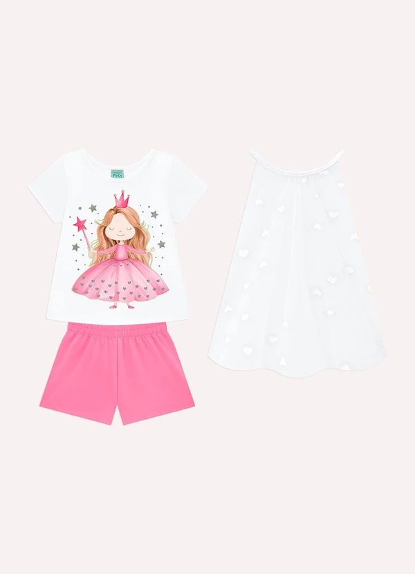 Kyly - Pijama Infantil Menina Princesa Branco 5