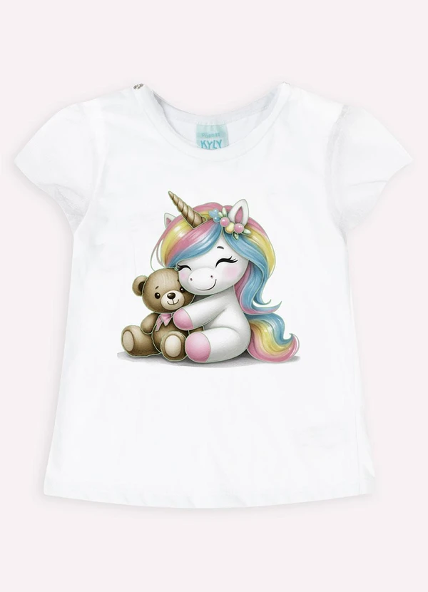 Kyly - Pijama Infantil Menina Unicórnio Branco 4