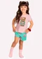 Kyly - Pijama Infantil Menina Ursinho Branco - variação: Rosa