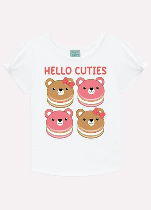 Kyly - Pijama Infantil Menina Ursinhos Branco - KYLY