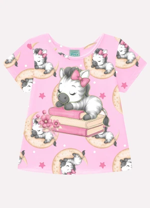 Kyly - Pijama Infantil Menina Zebra Rosa - KYLY