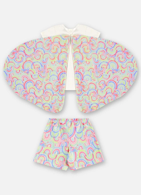 Up Baby - Pijama Infantil Suedine com Asas Bege 6