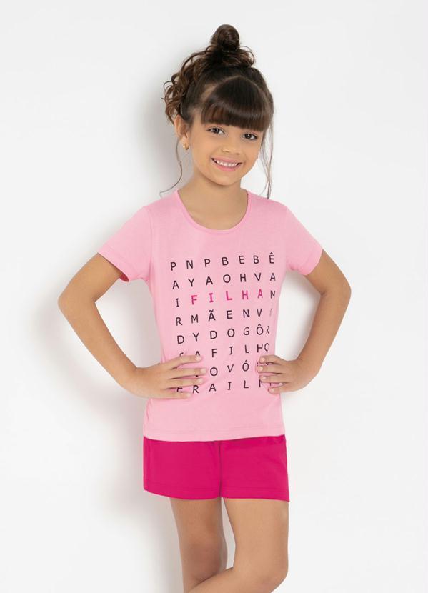 Bela Notte - Pijama Infanto Juvenil Rosa Bela Notte