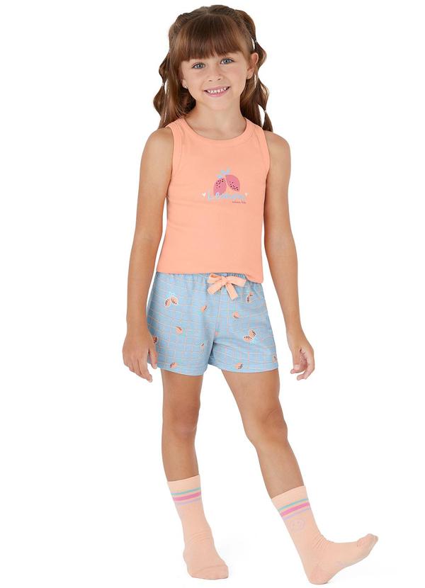 Malwee Kids - Pijama Lemon que Brilha no Escuro Laranja Claro