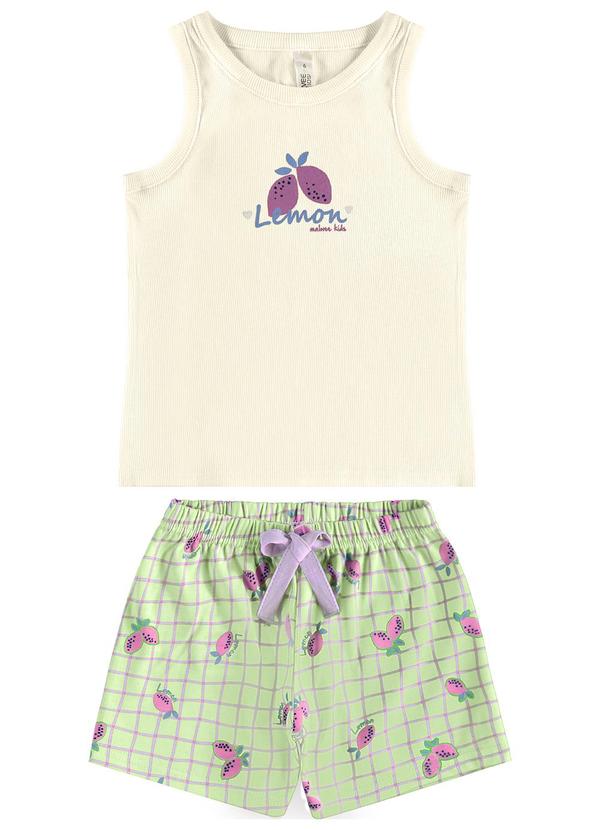 Malwee Kids - Pijama Lemon que Brilha no Escuro Off White