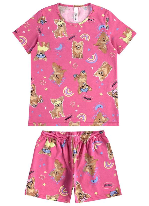 Malwee Kids - Pijama Lulu que Brilha no Escuro Rosa Escuro
