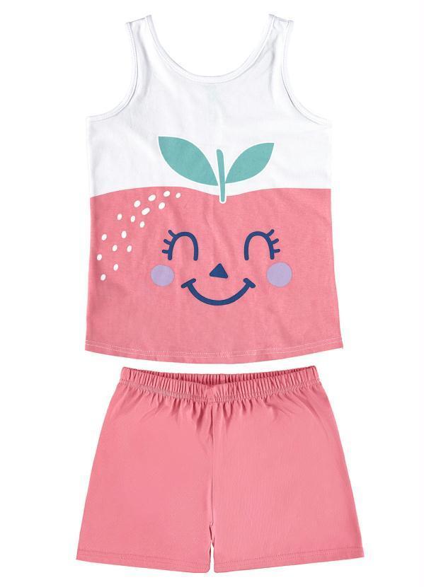 Malwee Kids - Pijama Maçã Brilha no Escuro Menina Branco