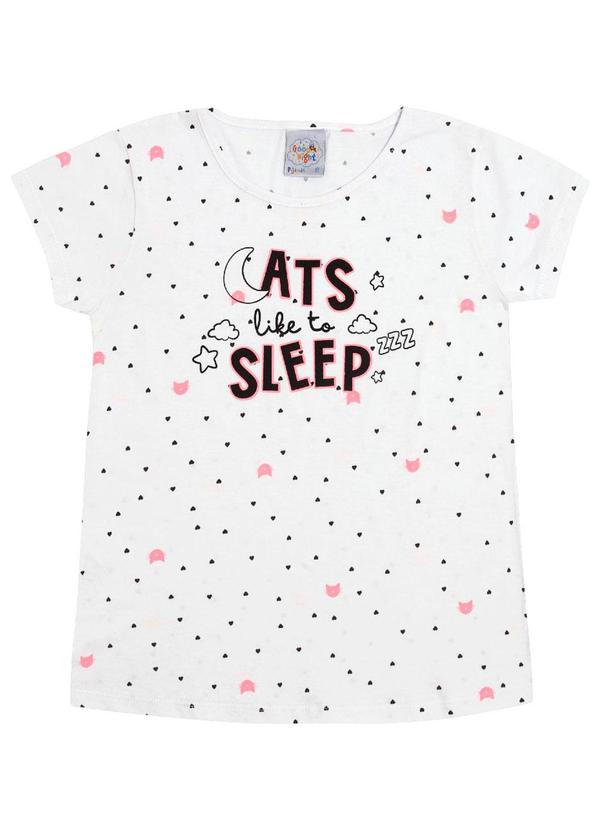 Pulla Bulla - Pijama Meia Malha Feminina Branco 2