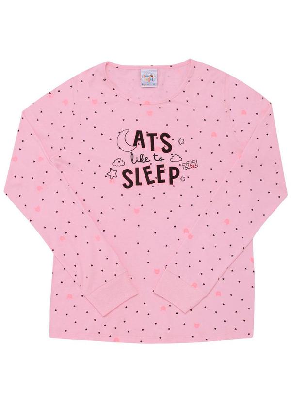 Pulla Bulla - Pijama Meia Malha Feminina Rosa 2