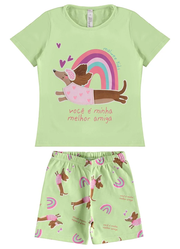 Malwee Kids - Pijama Melhor Amiga Verde Claro 2