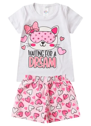 Rovitex - Pijama Menina Brilha no Escuro Kappes Branco - ROVITEX