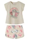 Malwee Kids - Pijama Happy Memories Rosa Claro - variação: Cinza Claro