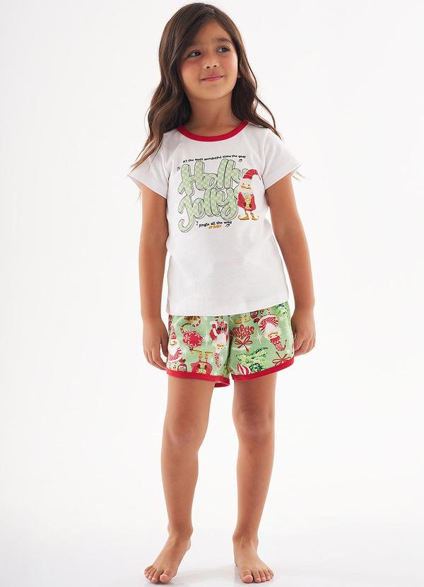 Up Baby - Pijama Natalino Menina Infantil Branco