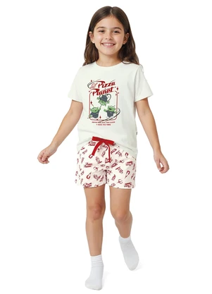 Malwee Kids - Pijama Pizza Planet Disney Pixar® Off White - MALWEE KIDS