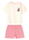 Malwee Kids - Pijama Cute Hugs Friends Cinza Claro - variação: Off White