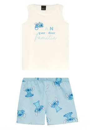 Malwee Kids - Pijama Stich® Menina Off White  - MALWEE KIDS