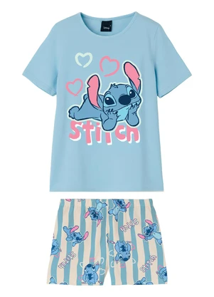 Malwee Kids - Pijama Stitch Stripes Disney® Azul Claro - MALWEE KIDS