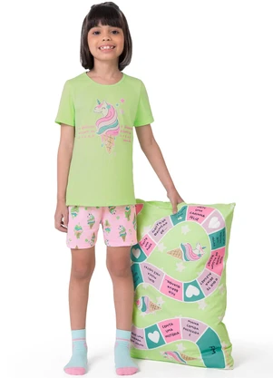 Malwee Kids - Pijama Unicórnio e Fronha Verde Claro - MALWEE KIDS