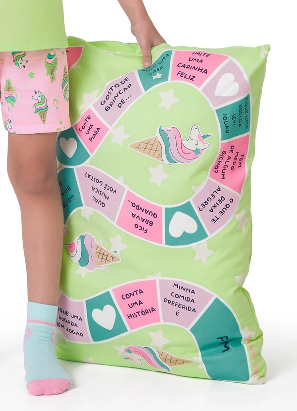 Malwee Kids - Pijama Unicórnio e Fronha Verde Claro 3