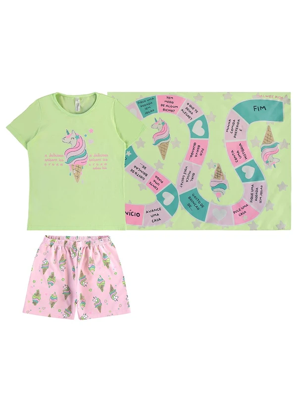 Malwee Kids - Pijama Unicórnio e Fronha Verde Claro 4