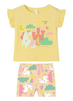 Malwee Kids - Pijama Unicórnio que Brilha no Amarelo Claro - MALWEE KIDS