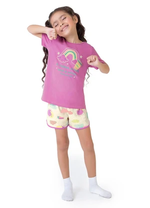 Malwee Kids - Pijama Violeta Coffee, Hug And Smile Menina - MALWEE KIDS