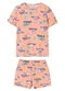 Malwee Kids - Pijama Yoga Cat Brilha no Escuro Laranja Pastel - variação: Laranja Pastel