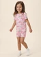 Malwee Kids - Pijama Yoga Cat Brilha no Escuro Laranja Pastel - variação: Rosa Claro