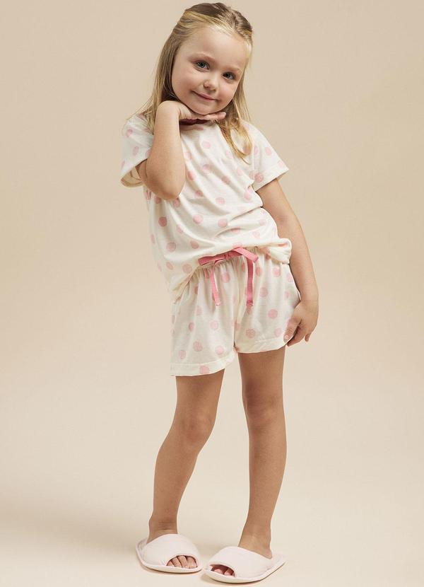Aurora Joaquina - Conjunto Short Doll Manga Curta Infantil Estampado