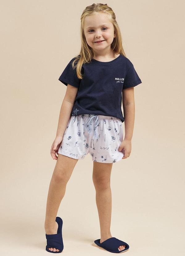 Aurora Joaquina - Conjunto Short Doll Manga Curta Infantil Estampado