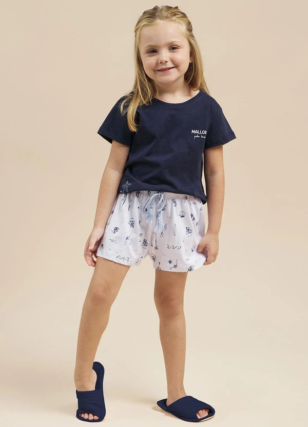 Aurora Joaquina - Short Doll Manga Curta Infantil Estampado