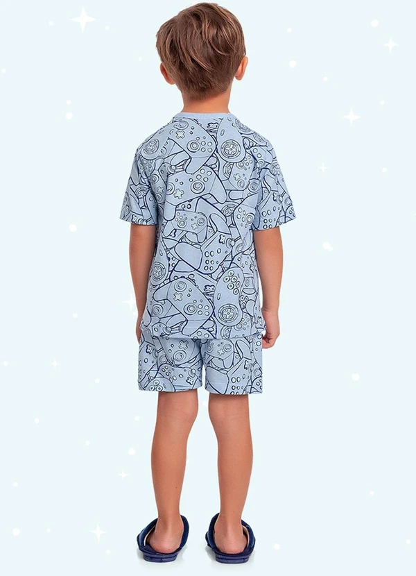 Fakini Kids - Cj.Pijama Camiseta/Bermuda Azul 2