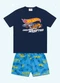 Fakini Kids - Cj.Pijama Camiseta/Bermuda Hotwheels Azul - variação: Azul