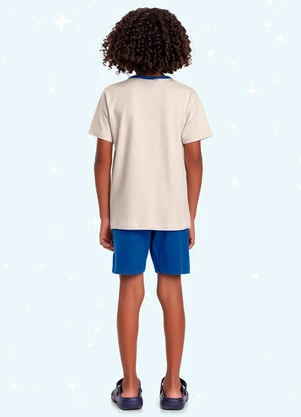 Fakini Kids - Cj.Pijama Camiseta/Bermuda Toy Story Bege - FAKINI KIDS