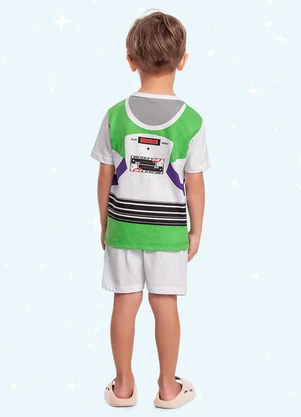 Fakini Kids - Cj.Pijama Camiseta/Bermuda Toy Story Branco - FAKINI KIDS